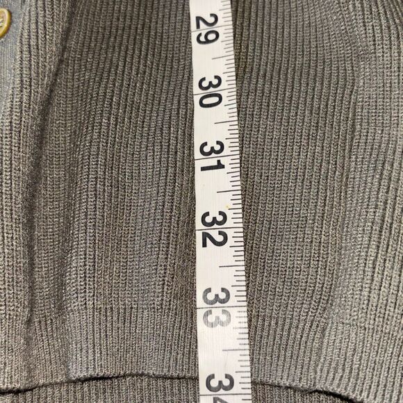 WIlfred Aritzia cardigan button front sweater dress Sz XS khaki green mushroom - Picture 8 of 10